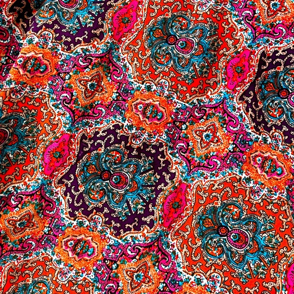 Sundance | Terra Maxi Dress Orange Medallion Size L - Picture 6 of 7